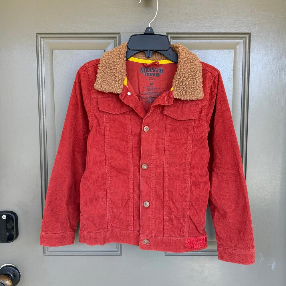 Stranger‎ Things Nancy Wheeler Red Corduroy Sherpa Jacket - Size M